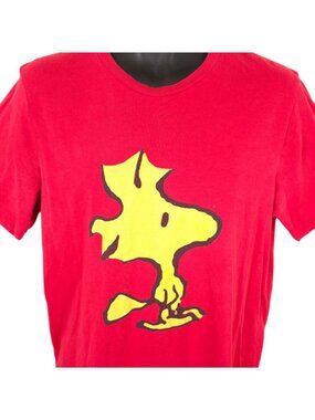 Woodstock Peanuts T Shirt Mens Size Large Red Comic Strip Charles M Schulz